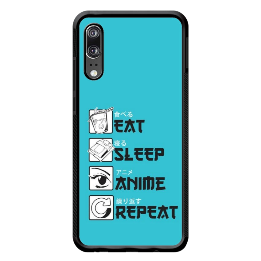 Cover IF15 Eat Sleep Anime Repeat - Huawei e Honor customall