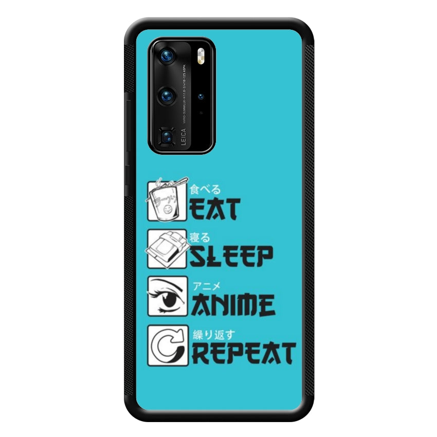 Cover IF15 Eat Sleep Anime Repeat - Huawei e Honor customall