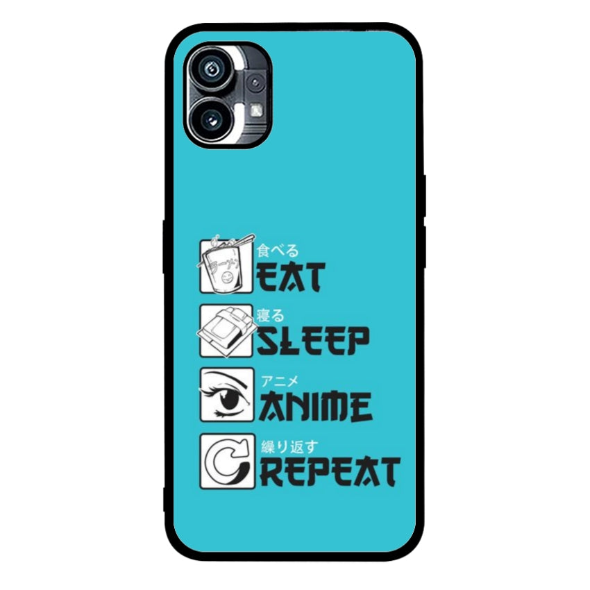 Cover IF15 Eat Sleep Anime Repeat - OnePlus e Nothing Phone customall