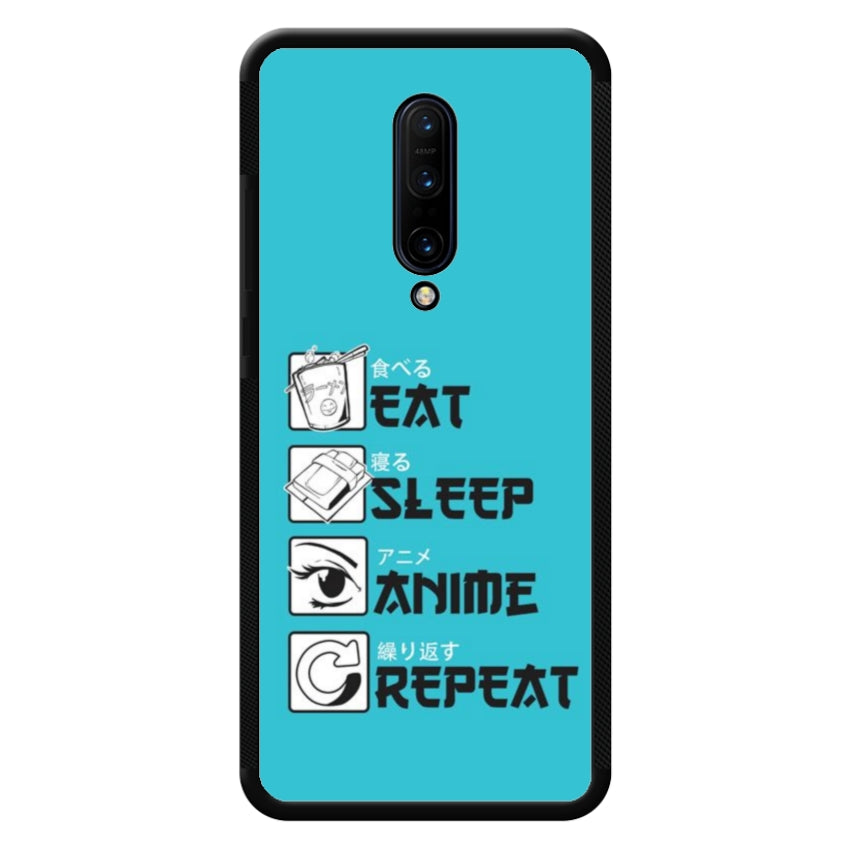 Cover IF15 Eat Sleep Anime Repeat - OnePlus e Nothing Phone customall