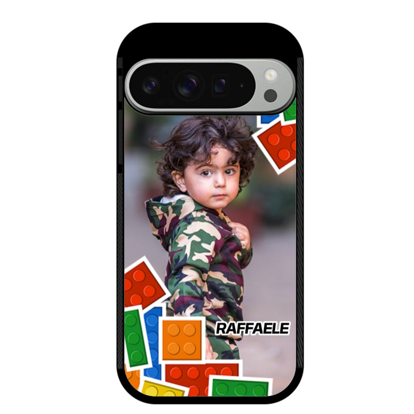 Cover Personalizzata con Frame Lego e Nome - Google Pixel