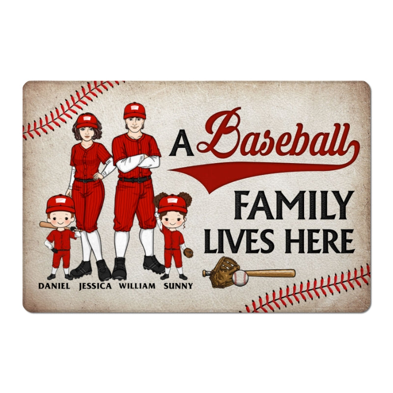 Baseball Family Doormat